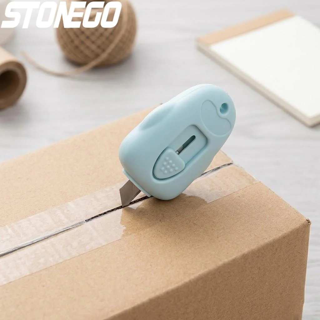 Portable Retractable Utility Knife Mini Cutter for Carton Box Paper Cutting Office School Art Craft Supplies Tool