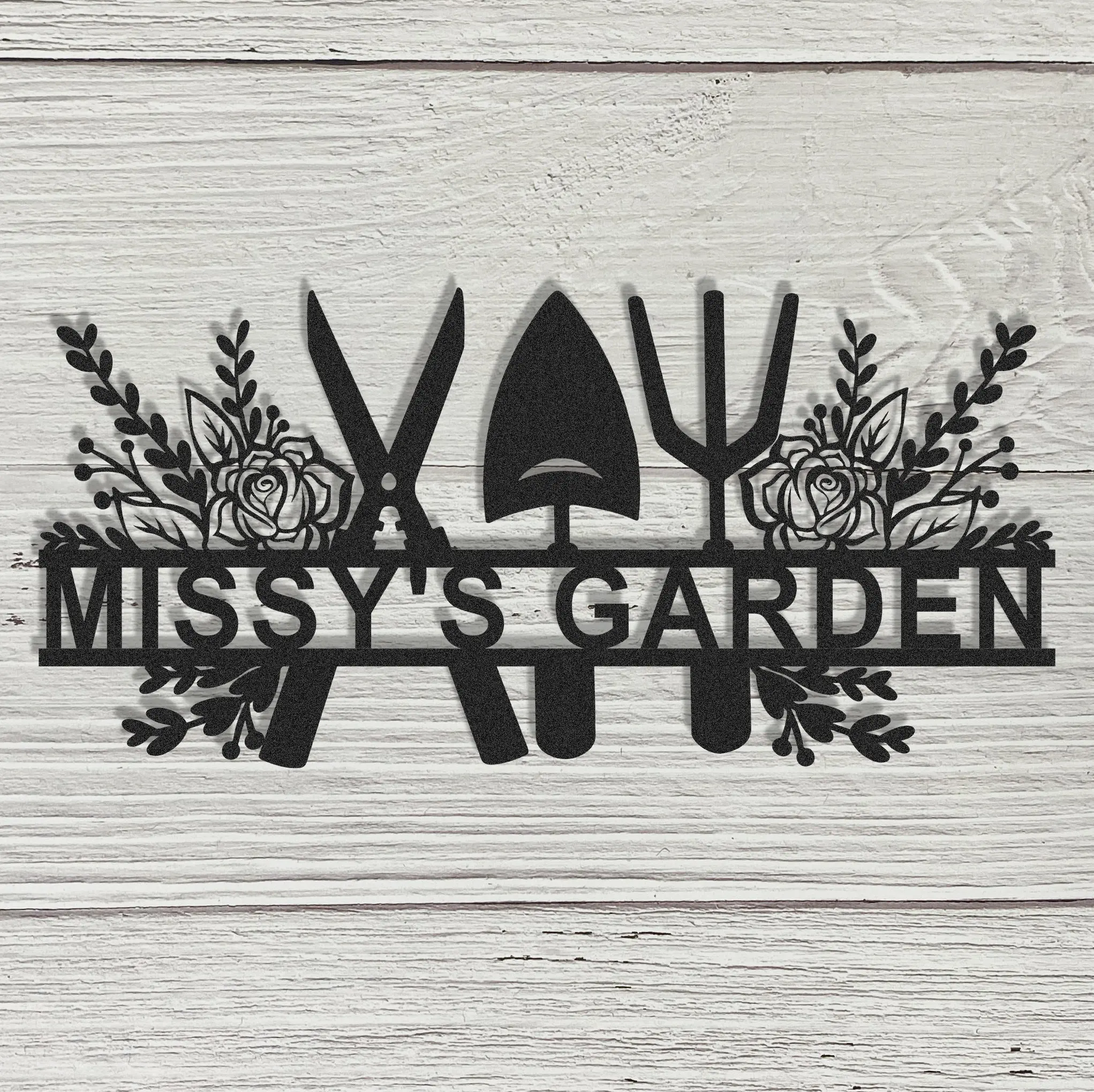 Custom Metal Garden Decor Gardener Name Sign Personalised Garden Name Sign Garden Wall Art Yard Decor