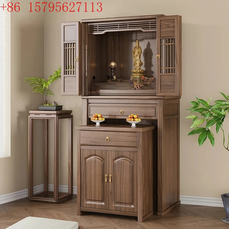 

zz Новый буддийский блеск в китайском стиле с дверным столом для предложений Храм Гуаньинь Бодхисаттва Бытовая буддийская стойка