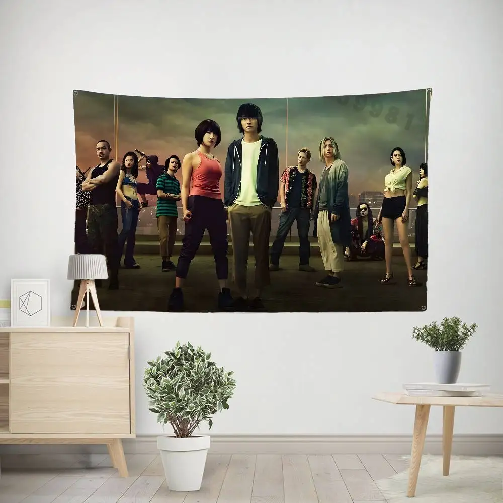 A-Alice in Borderland Flag Tapestry Banner For Bedroom Outdoor Living Room Restaurant Bar Wall Decor Party