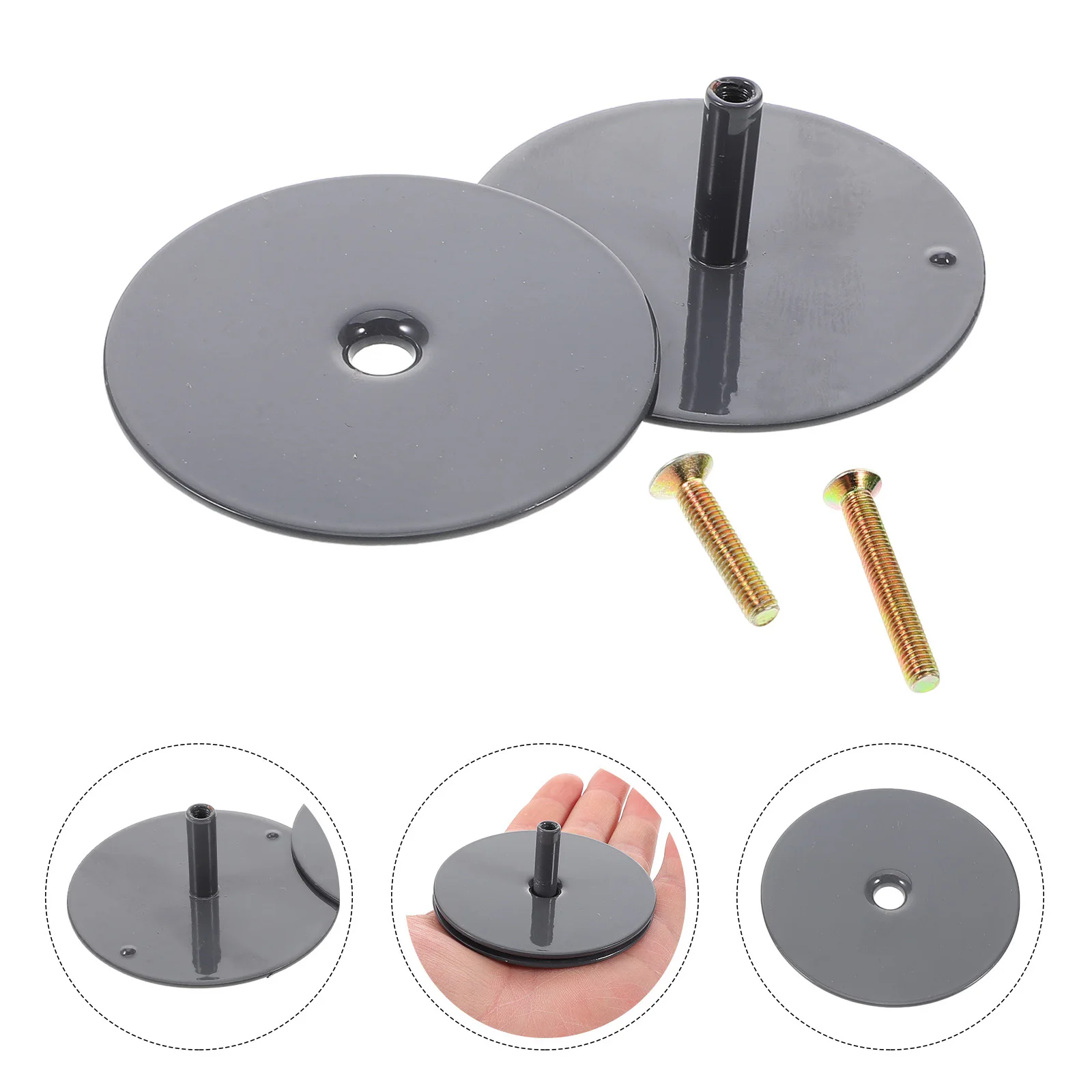 

1Set Door Hole Filler Plate Flat Cover for Cleanout Plug 2.63inch Diameter Metal Door Lock Hole Cover Deadbolt