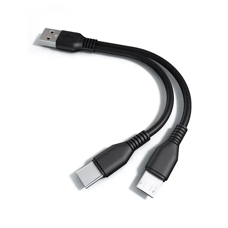 2 In 1 USB Type C Micro USB C Cable Mobile Phone Fast Charging Cable for Huaiwei Samgsung Xiaomi Type C Charge Cord Wire