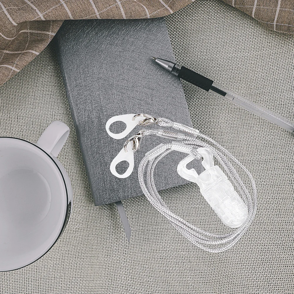 

2Sets Durable Hearing Aids Anti-Lost Lanyard Portable ABS Nylon Rope Adults Children Bte Hanging Clip Hearing Aids Clip