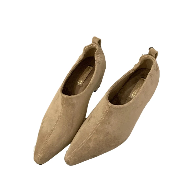 أشار تو كعب النساء أحذية خفيفة بدون كعب أنيقة الجلد المدبوغ أحذية مكتنزة امرأة 2025 الخريف فستان الضحلة مضخات موضة Mujer Zapatos