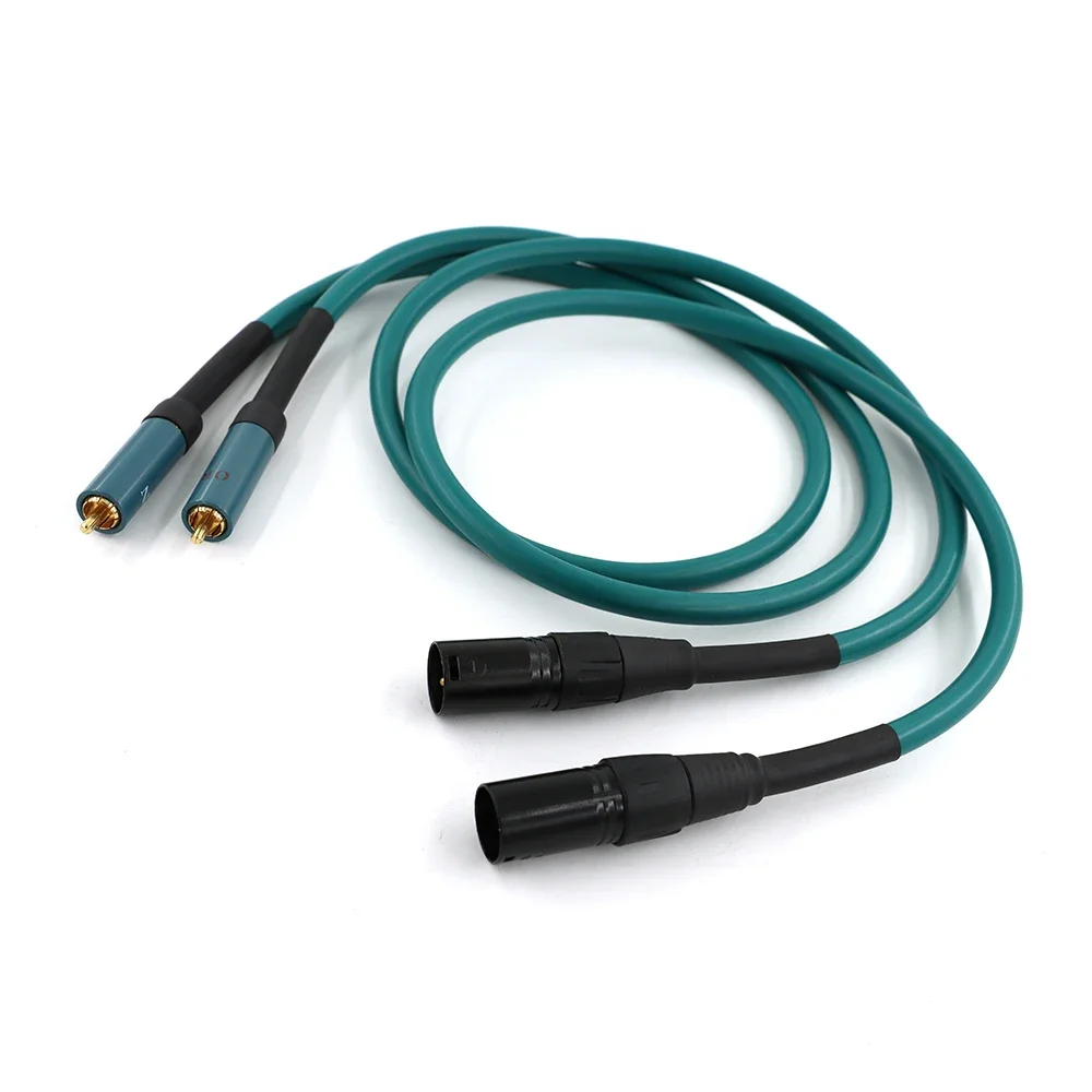 ヘビーデューティー XLR - RCA リードケーブル - 編組シールド、金メッキコネクタ、プロオーディオ機器およびアンプ用 ​