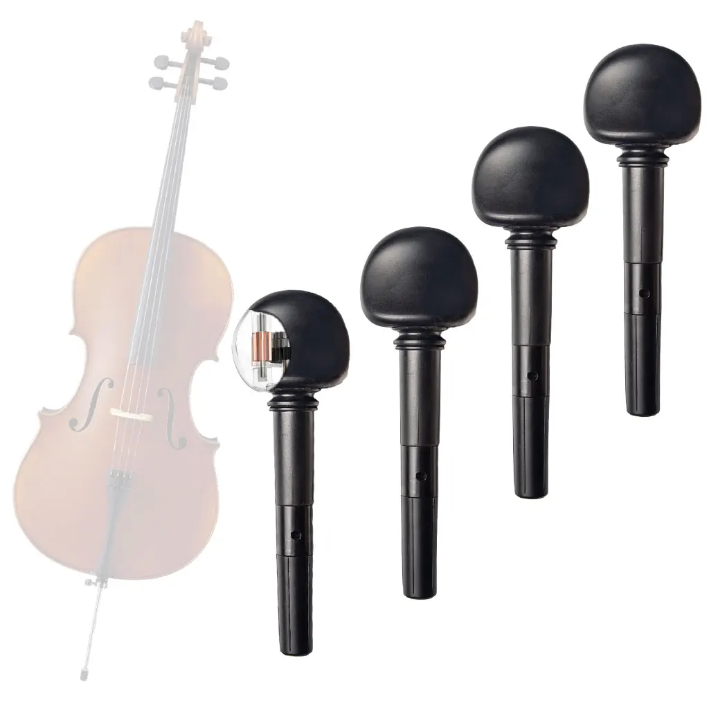 

Adavanced 4PCS Acoustic Cello Scrolled Head Cello Geared Pegs Finetune Eays Tuning Pegs 4/4 3/4 Size Cellos Accessories