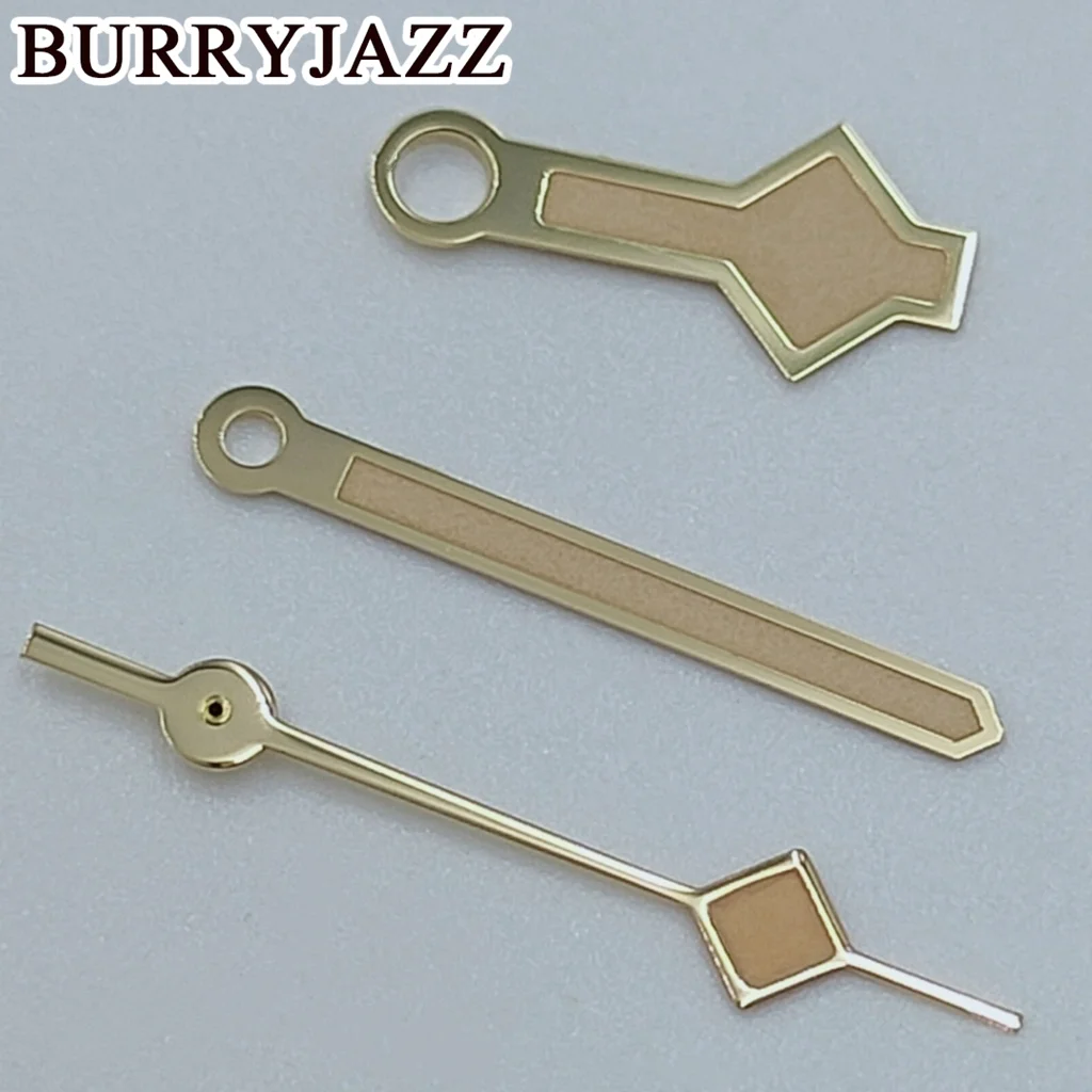 BURRYJAZZ NH35 NH36 NH38 7S26 7S36 4R35 4R36 Watch Hands Black Yellow/ Gold Yellow Hands Green Luminous