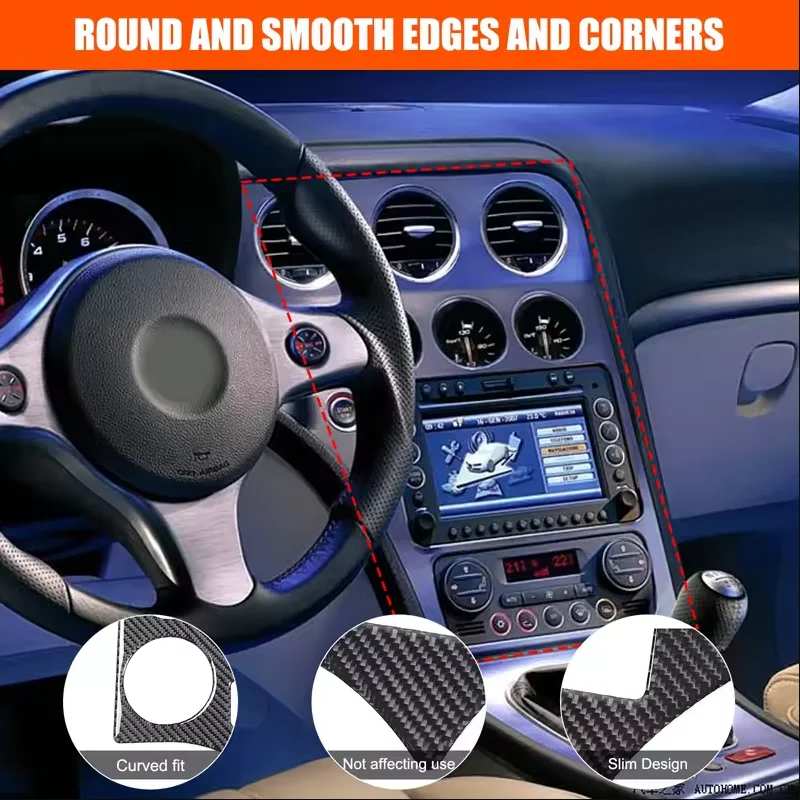 For Alfa Romeo 159 (2004-2011) Accessories, Car Center Console Gear Shift Panel,Steering Wheel Carbon Fiber Interior Stickers.