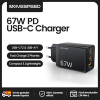 MOVESPEED 67W USB-C Charger Fast Charging 65W PD Type C PPS GaN Charger Adapter for iPhone 16 Pro MacBook Air Samsung S24 Huawei