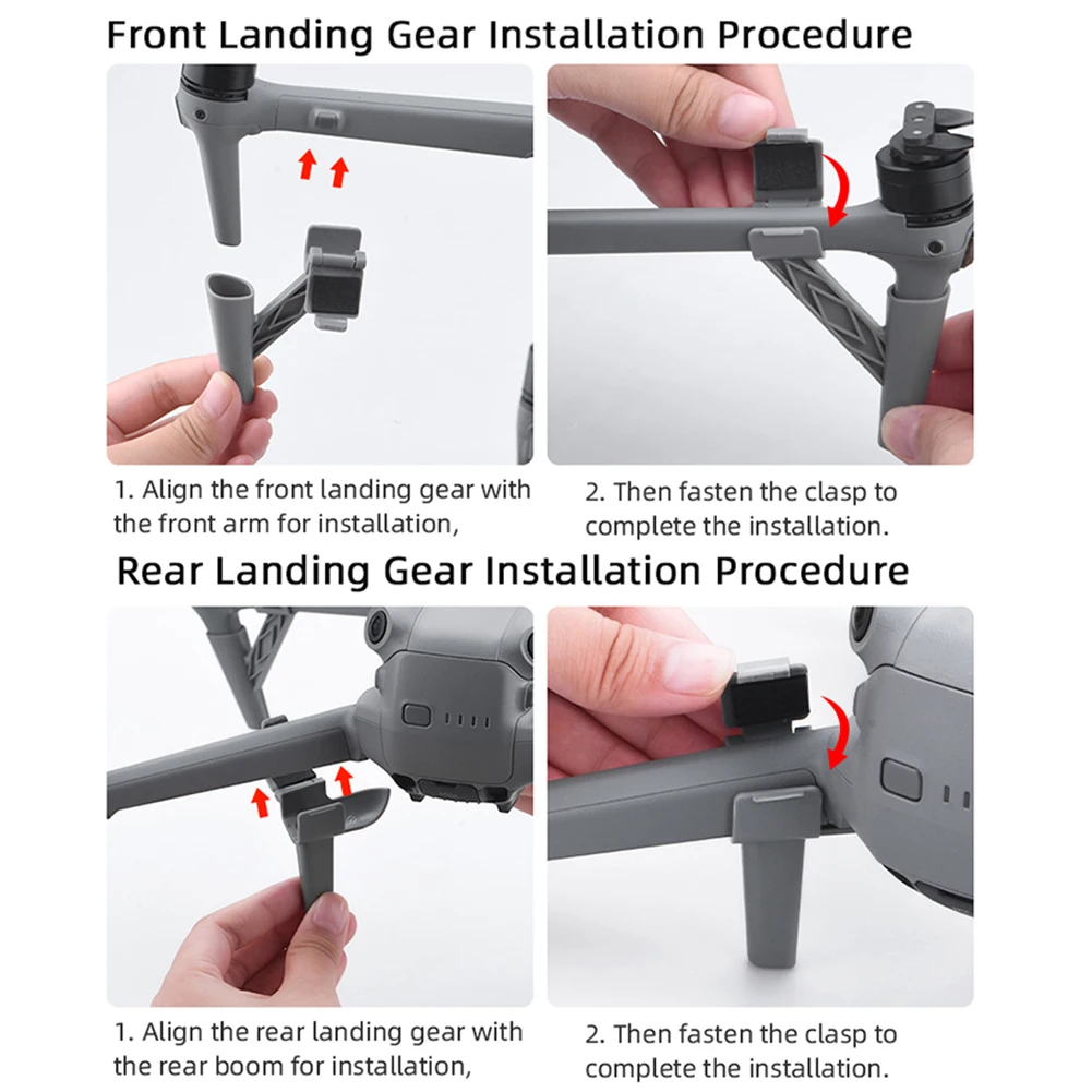 Fahrwerk Quick Release Drone Körper Unterstützung Bein Erhöhen Expansion Halterung für DJI Air 3 Air 3S Drone Zubehör