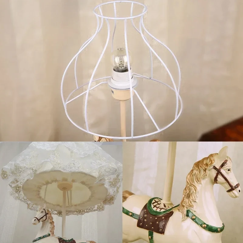 Candeeiro de mesa cavalo branco, suporte nórdico, luminária para casa, decoração de quarto, cabeceira, noite, moderno, luminárias led