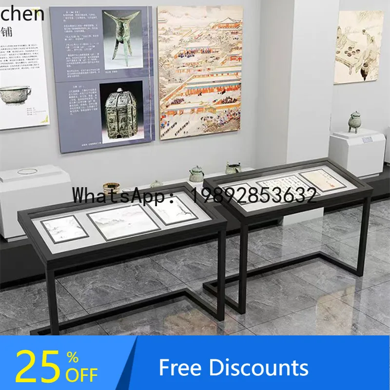 calligraphy and painting information display cabinet Museum dust exhibition cabinet Hydraulic books and periodicals, counter