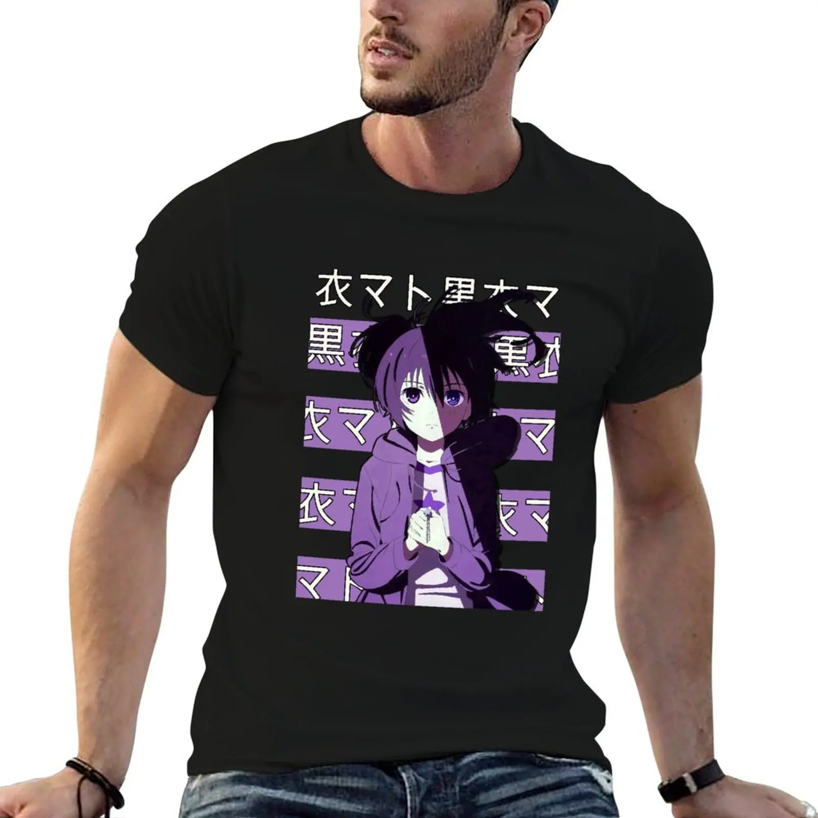 Black Rock Shooter Mato Kuroi Anime T-Shirt oversized graphic tee plain T-shirts oversize mens graphic t-shirts funny