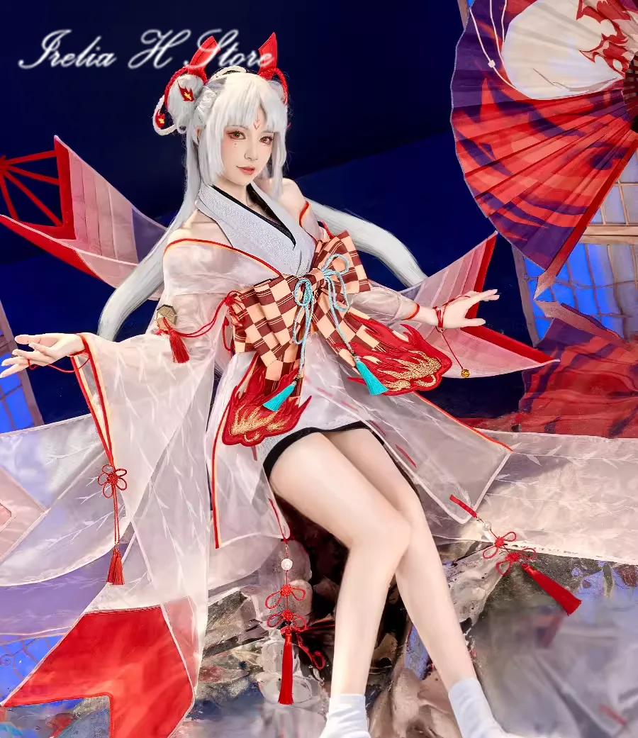 Pre sale Irelia H Onmyoji SSR Shiranui Diver Ali Kimono Cosplay Costume Halloween party dress female