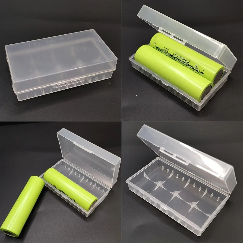 1pc pp fosco branco 18650 caixa de armazenamento de bateria para seção única pontiaguda estendida, cabeça plana única, seção dupla ou 4 peças