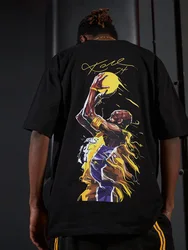 Foag Zomer Kobe Bryant Herdenkingsdruk Halve Mouw Korte Mouw