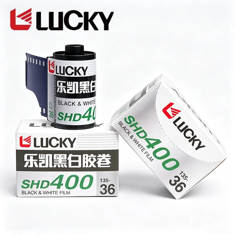 5Rolls CHINA LUCKY SHD 400 135 Black And White Film 36 Exposure With DX Code ISO 400, fit for H35 M35 M38 F9