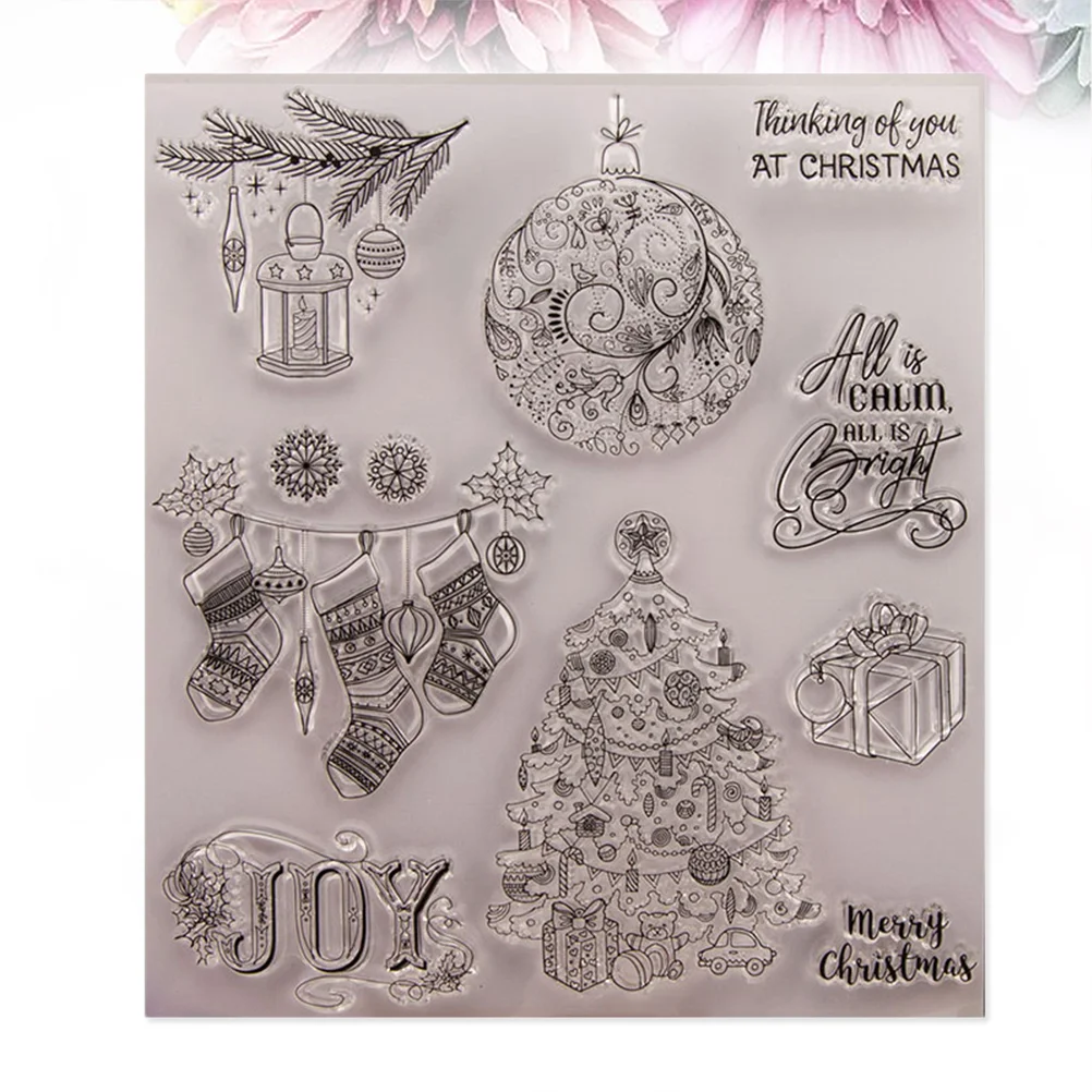 Seal Postage Stamps Christmas Scrapbooking Album Cards Holiday Stencils for Making