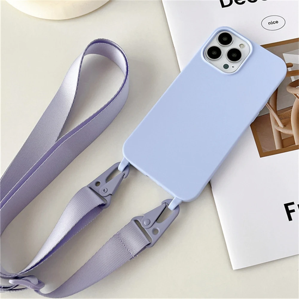 Umhängekette Lanyard Matt Silikonhülle für iPhone 18 Pro Max 17 16 15 14 11 12 13 XR X XS 8 Plus Stoßfeste Hülle – Detail 15