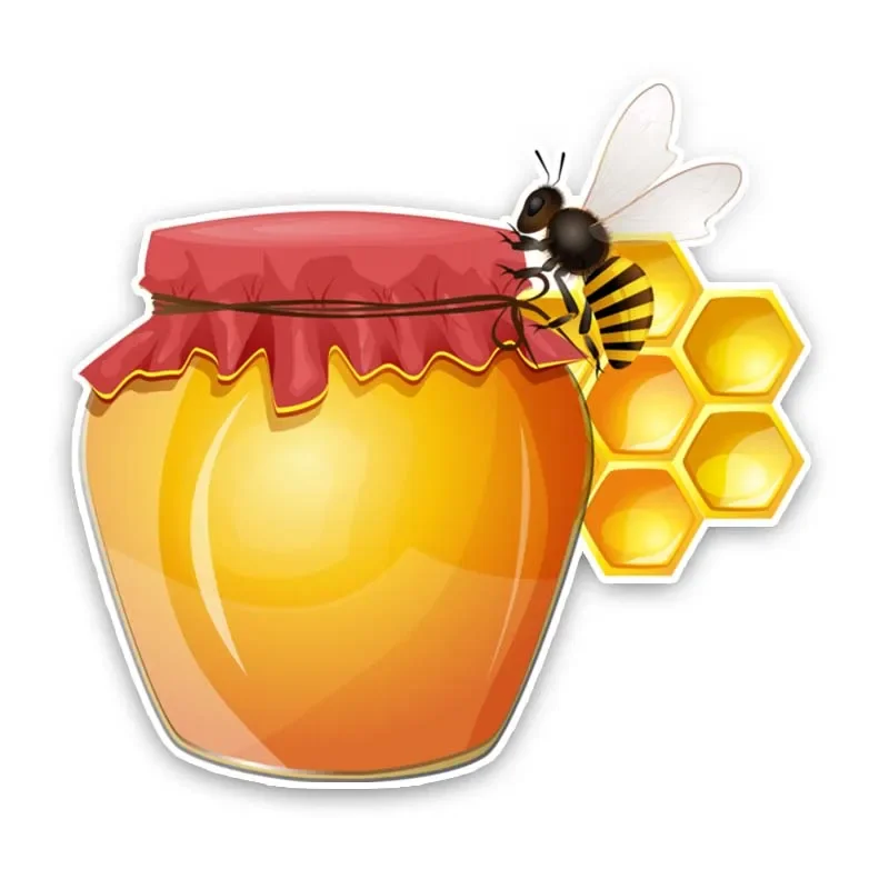 Car Stickers Cute Honey Bees Make Honey Exterior Parts Stylish Cover Scratches Products Sunscreen and Waterproof Decals