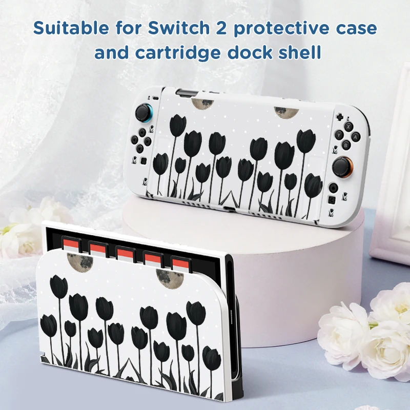 For Switch2 Protective shell Set, includes a cartridge dock case, holds 5 game cartridges, slim and portable.