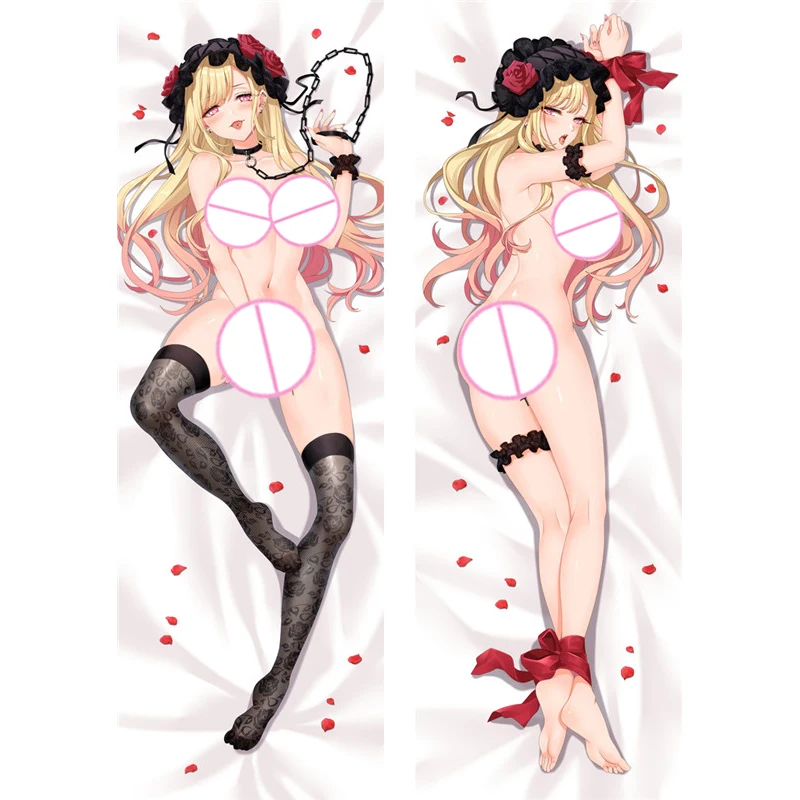 

Dakimakura Anime Pillow Cover Marin Kitagawa Double Sided Print 2Way Cushion Bedding Festival Gifts Gifts