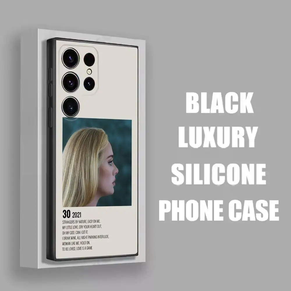 A-Adele 25 21 19 30 1988 حافظة هاتف لهاتف سامسونج S21,S30,S25,S22,S23,S24,S20,Plus,Fe,Ultra,Lite,5G غطاء أسود #3