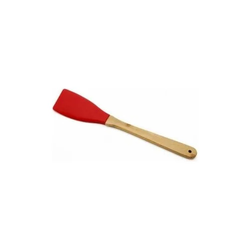 In-House Wooden Handle Silicone Spatula Red