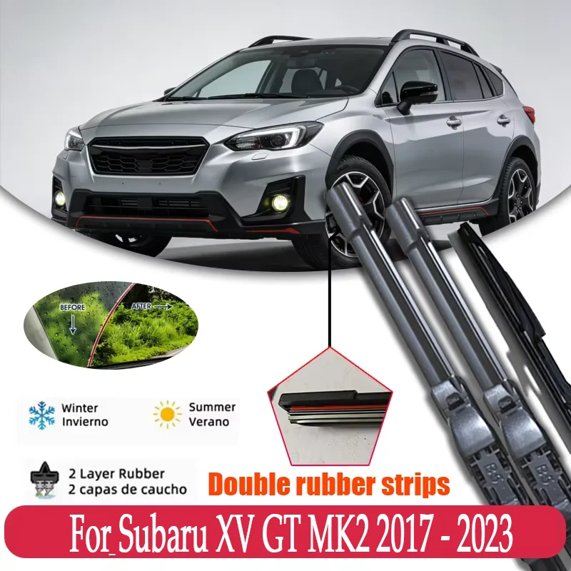 Wiper Blades Set For Subaru XV GT MK2 2017 - 2023 Rear Windshield Windscreen 2018 2019 2020 2021