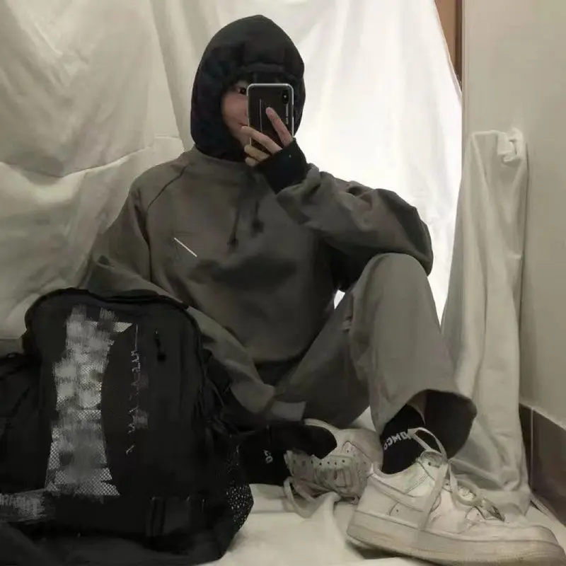 Flame Street Travel Gran Capaci Bapa Bolso de doble hombro Cool Student Bookbag Trabajo Funcional ex Poliéster Ox...