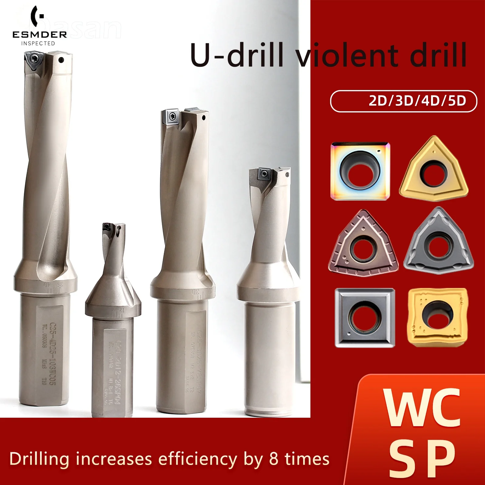 

U type Drill Bits Lathe Cutter quick wear resistant WC/SP/SOMT 2D/3D/4D/5D long-life Turning Insert CNC Tools