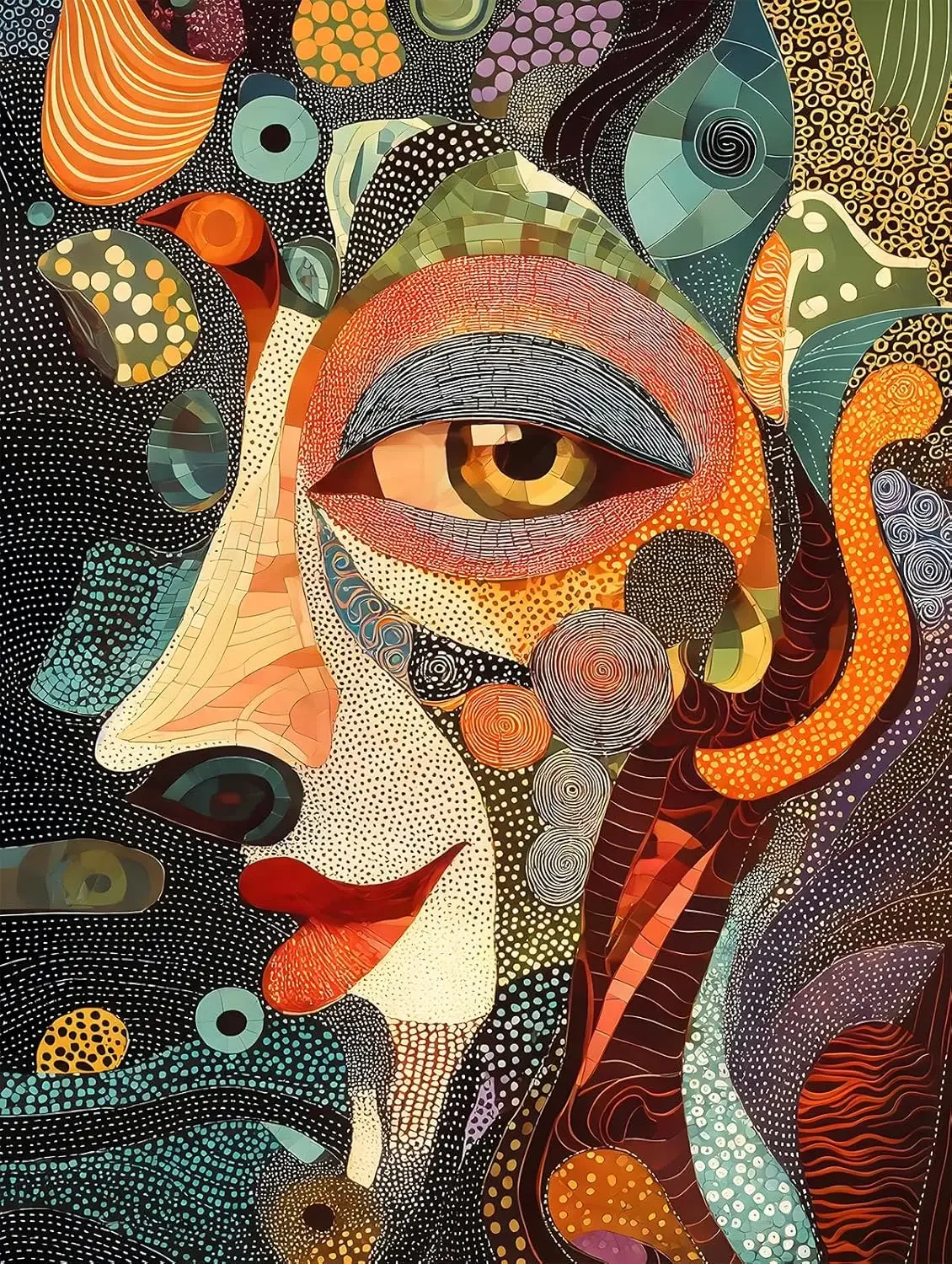 

Wooden Puzzle 1000/300/120 Piece for Adults Mysterious Face Jigsaw Puzzle Bedroom Gameroom Livingroom Home Decor Party Gift