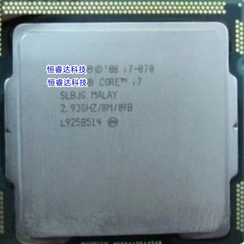 

Core i7 870 Processor Quad Core 2.93GHz 95W LGA 1156 8M Cache Desktop CPU