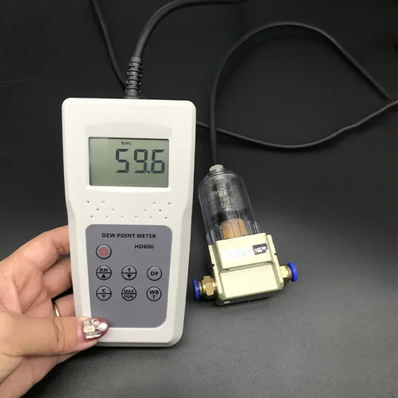 HD600 Air Dew Point Detector Temperature and Humidity Meter Air Wet Bulb Industrial Ambient Temperature and Hygrometer