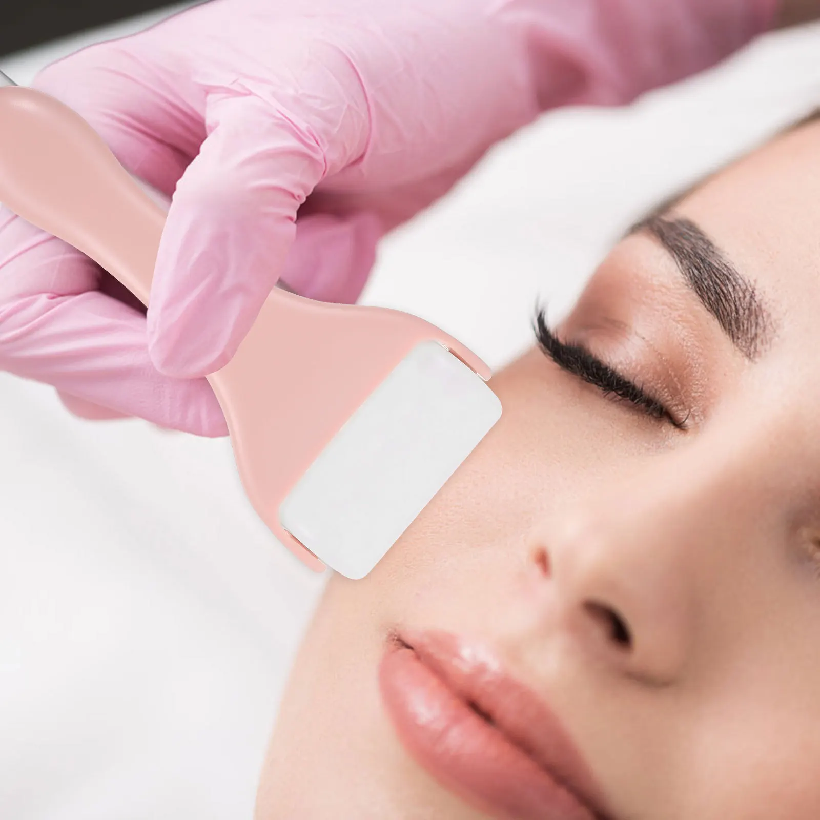 

Beauty Tool Long Handle Facial Massage Roller For Skin Tightening Pore Minimizing Cold Compress Face Lifting