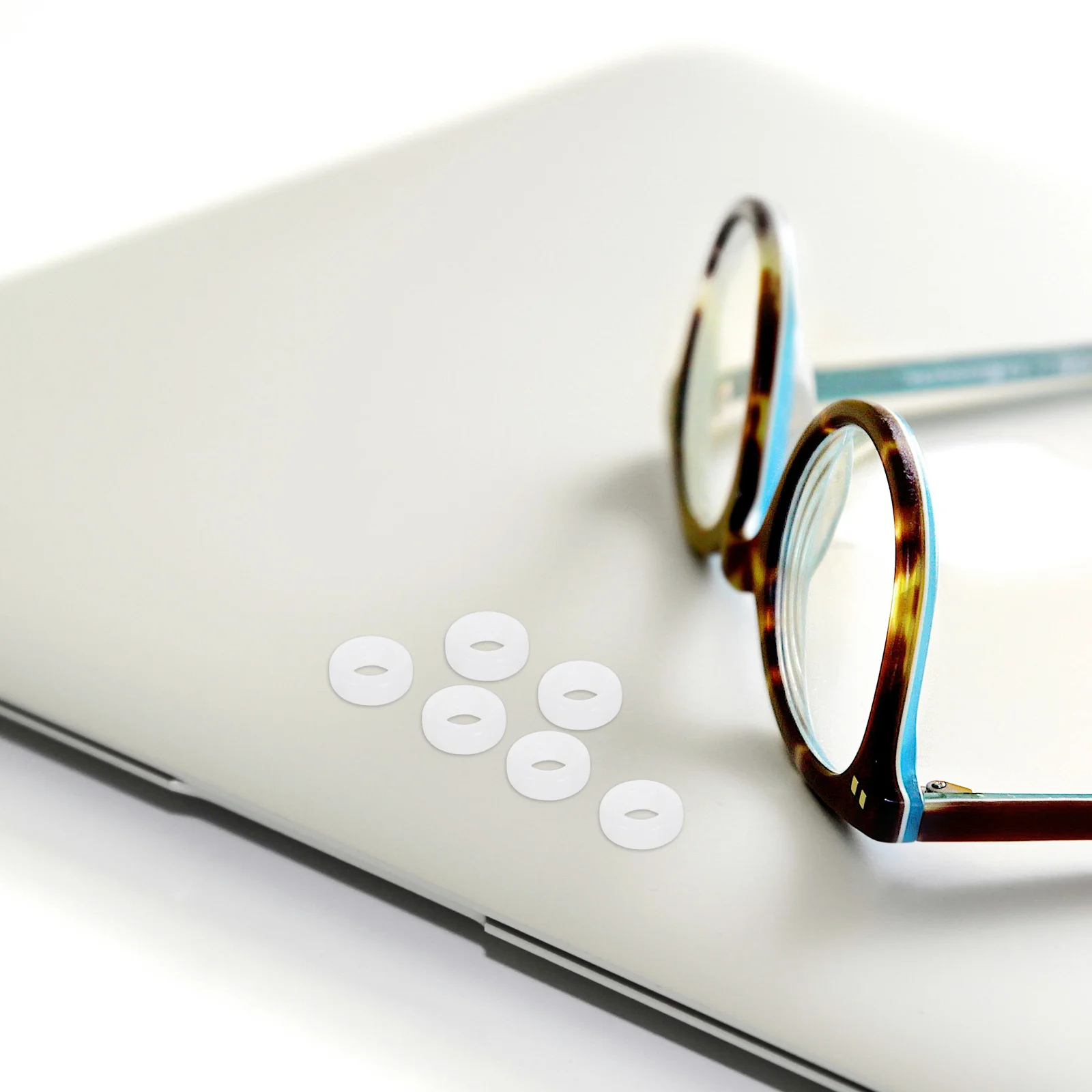 

20Pairs Silicone Ring Eyeglasses Temple Tips Anti-Skid Comfortable for All Ear Shapes Adults White Semitransparent