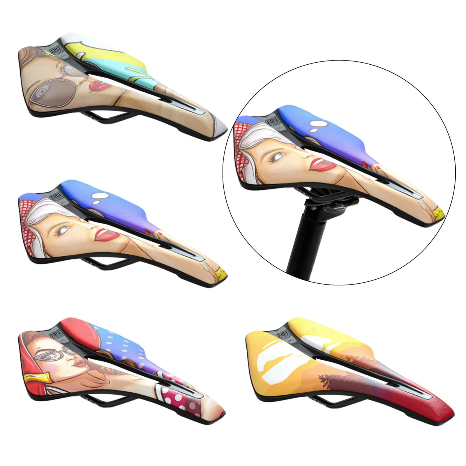 Bike Seat Bicycle Seat Waterproof PU Leather Bike Parts Replacement Bicycle Saddle for Outdoor Bike Mountain Bike Riding