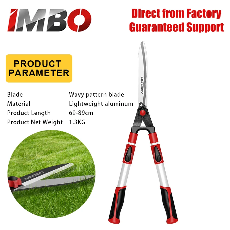 

Профессиональные садовые ножницы для живой изгороди повышенной прочности с прямым лезвием из высокопрочной стали для легкой обрезки ветвей и газонов