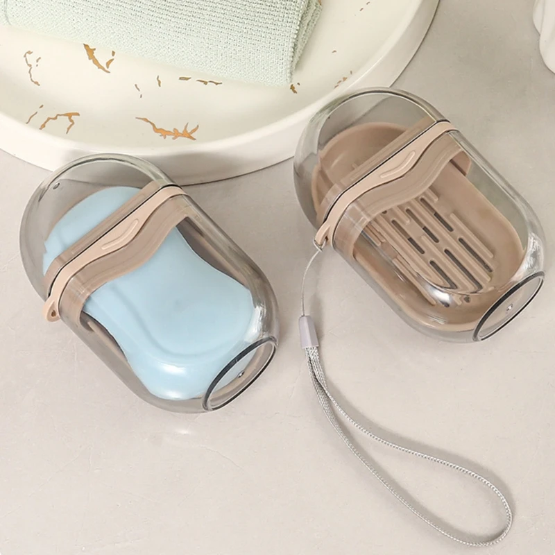 Soap Dish Soap Box Soap Holders Container with Secures Lid for Business Trip