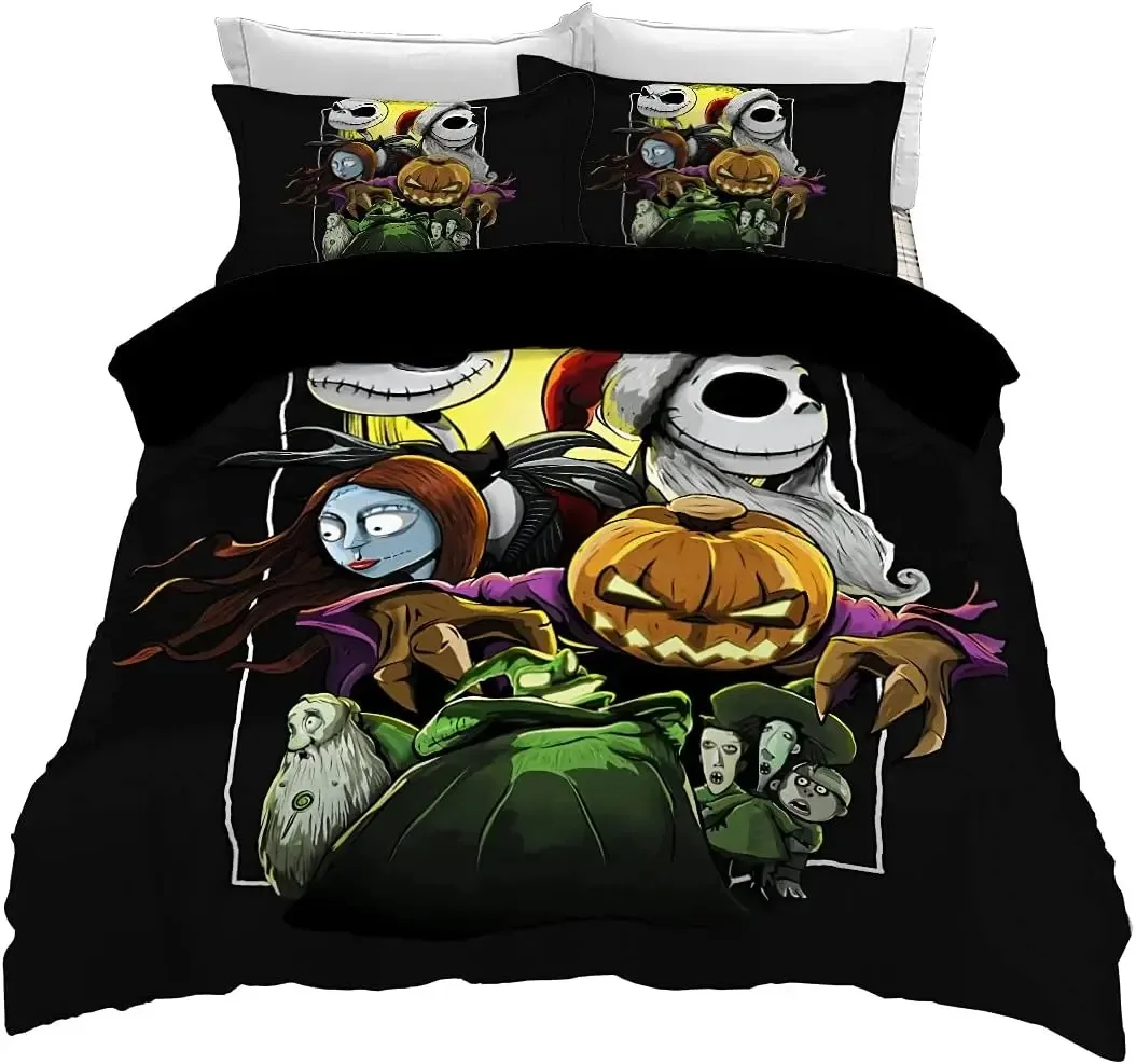 3D Print Nightmare Before Christmas Bedding Set Comforter Sets Anime Quilt Cover king Queen Size Boys Adult Bedding Sets