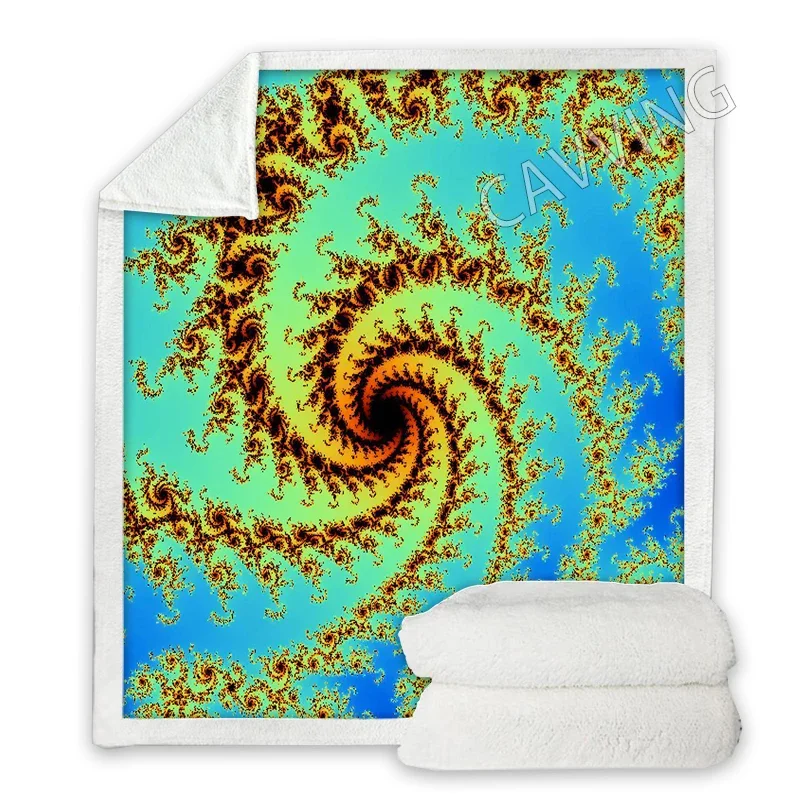 

Abstract Graphic Geometric 3D Printed Sherpa Blanket Rectangle Blanket Home Textiles Fleece Wearable Blanket Throw Blankets