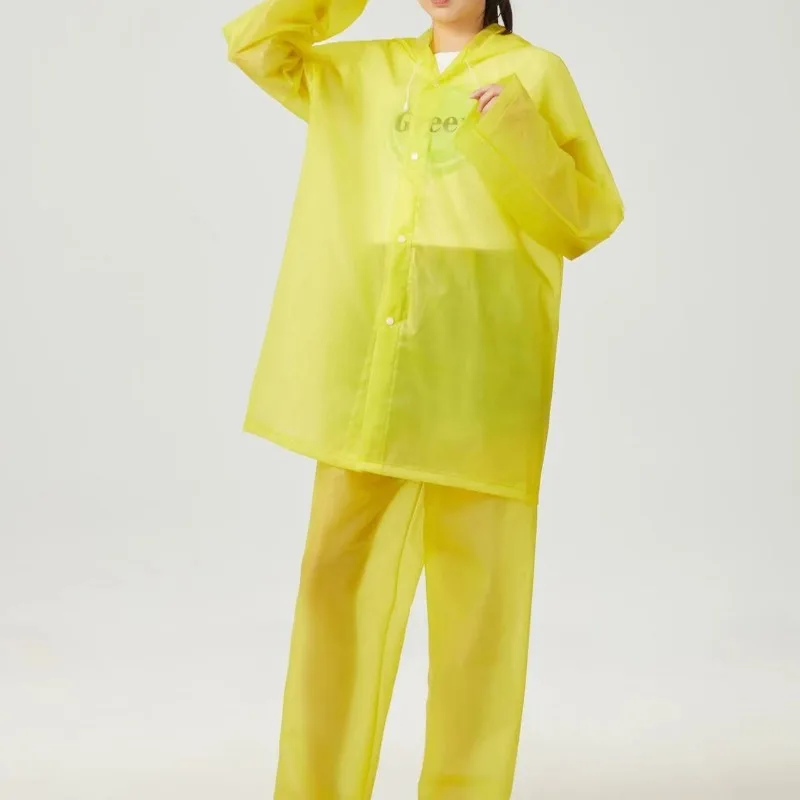 

Многоразовый дождевик из ЭВА для взрослых, удлиненный, матовый, раздельный, утолщенный