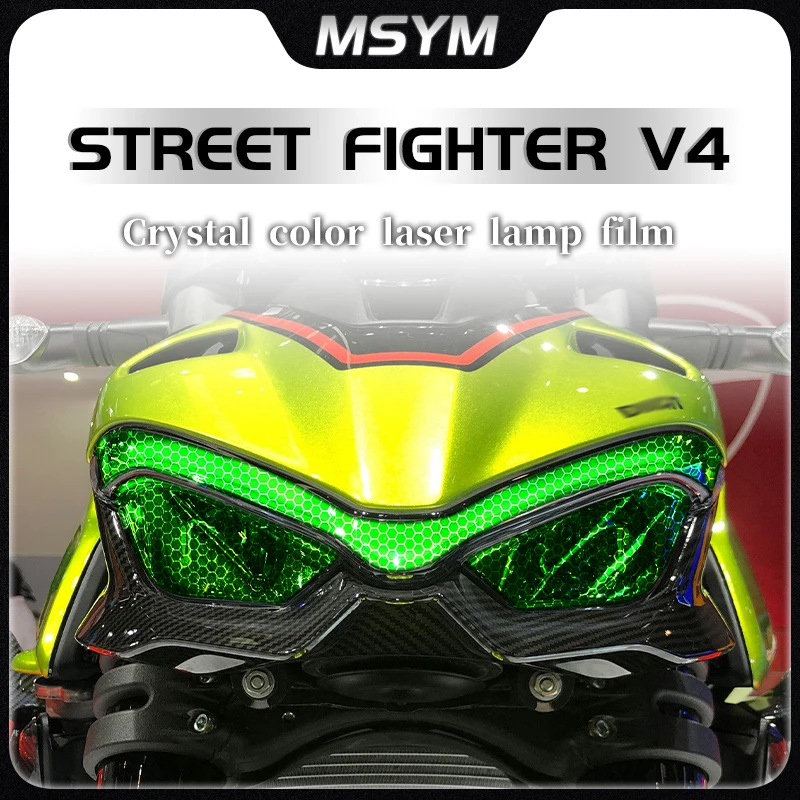 

For Ducati Street Fighter V4 V 4 Headlight film transparent protective film honeycomb laser light film accessories
