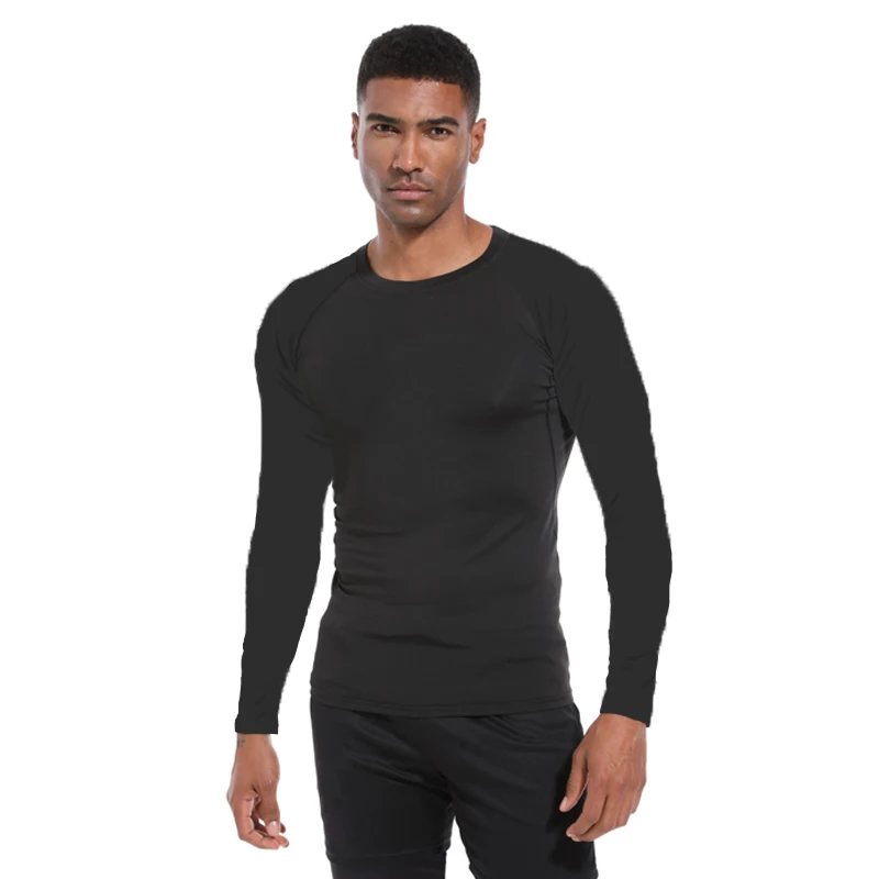 Men's Long Sleeves  T-shirt Fitness Sportswear Fitness T-shirt Gym Running Sports Outdoor Tops for Men Spring and Autumn image 2