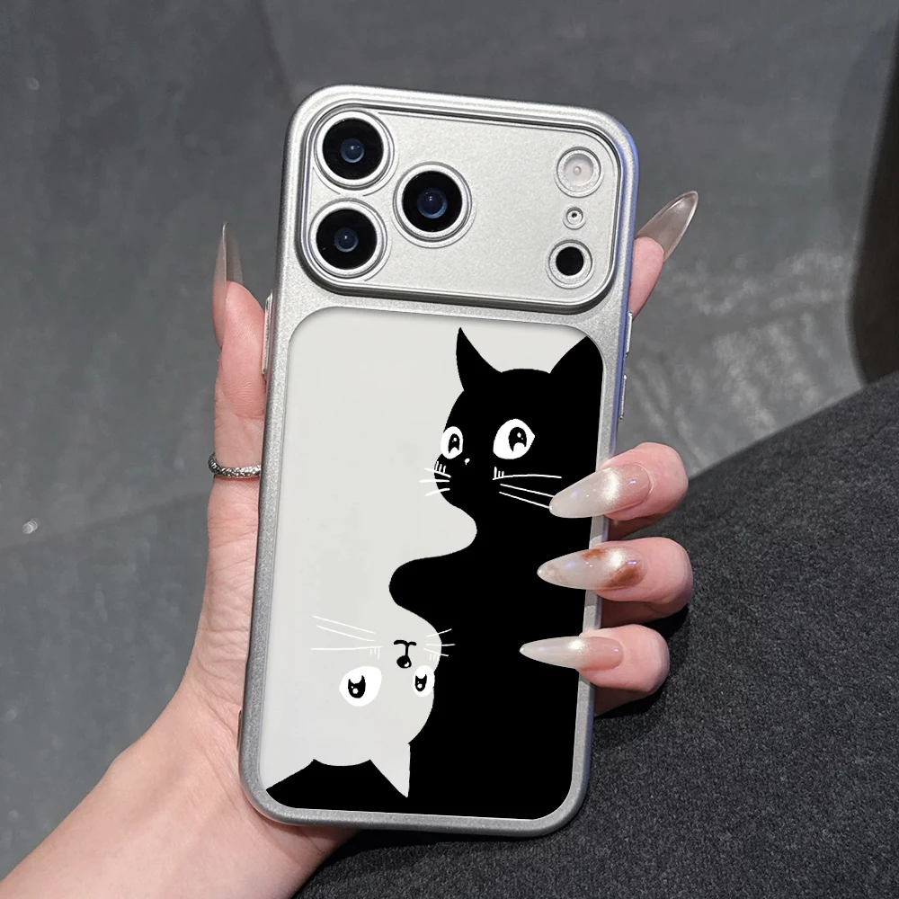 Niedliche Kätzchen-PC-Schutzhülle für iPhone 13 14 Pro Max Hüllen iPhone 17 11 12 13 ProMax 16 14 15 Plus 17 Air Kawaii Katzen-Funda – Detail 1