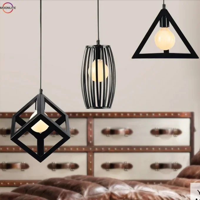 Modern minimalist bedroom living room lamp restaurant bar table clothing store decoration combination wrought iron chandelier
