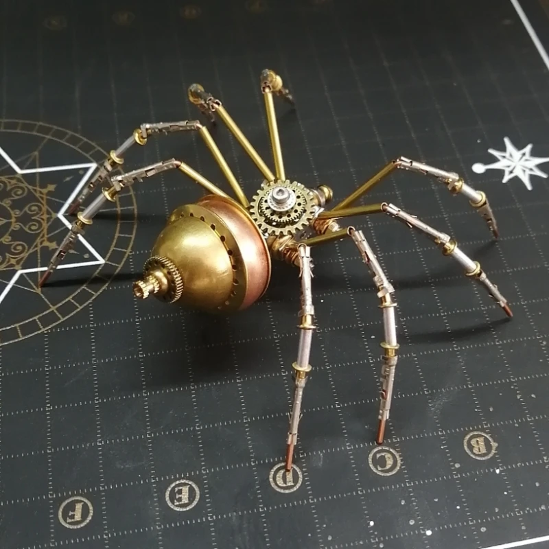 Kits de construcción de modelos de Metal de araña DIY para adultos Steampunk insectos mecánicos rompecabezas de juguete montaje para rompecabezas 3D juguetes para niños