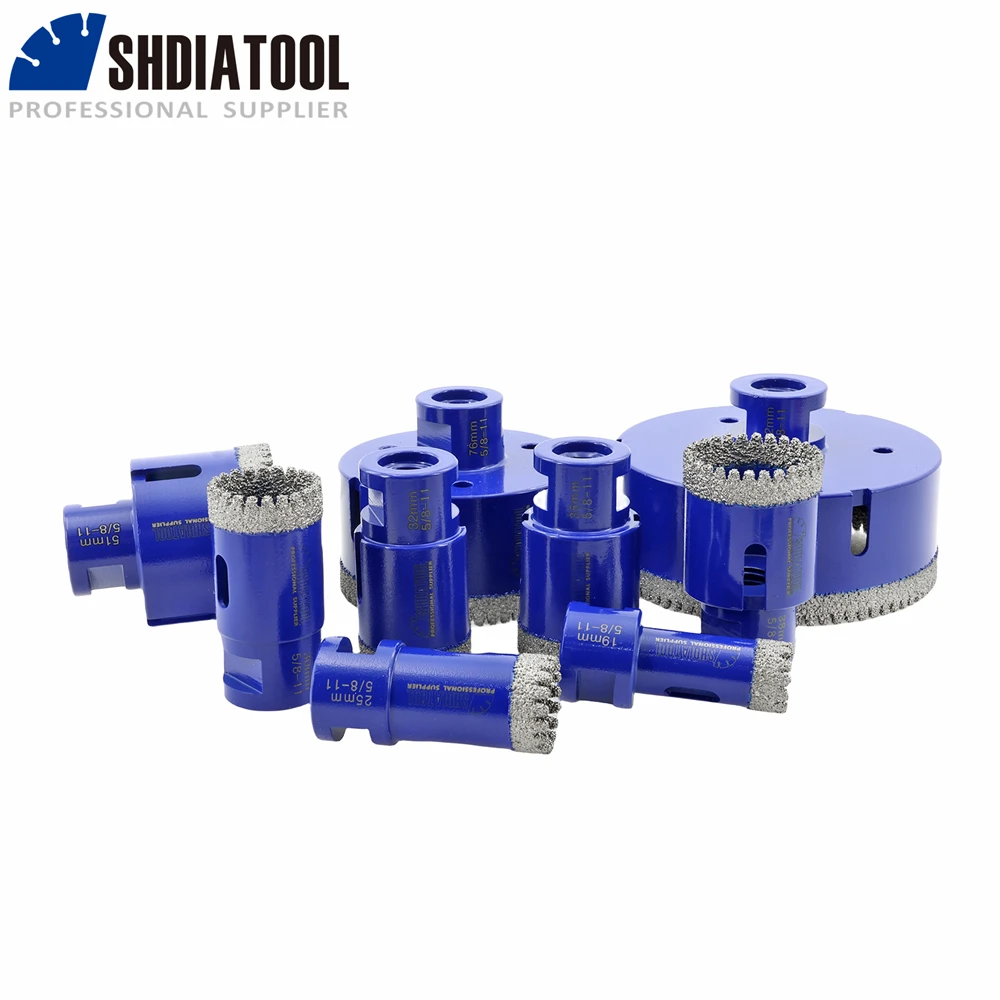 SHDIATOOL 1Pc Diamond Drill Bit Dia 19-102mm Drilling Crowns Hole Saw Cutter Ceramic Tile Porcelain Marble Granite 5 8-11 Thread