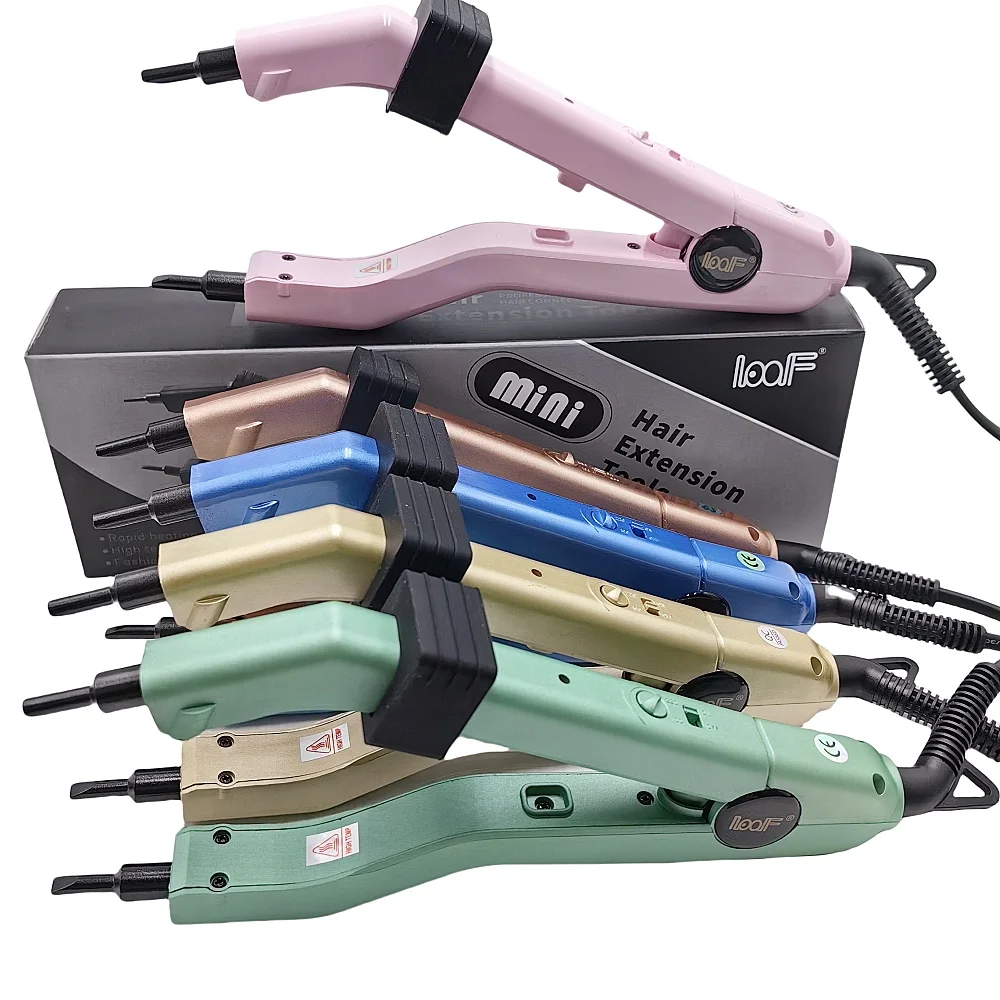 Mini herramienta de unión de queratina de fusión de punta oblicua de hierro para extensión de cabello con calefacción inteligente 609A para peinado profesional