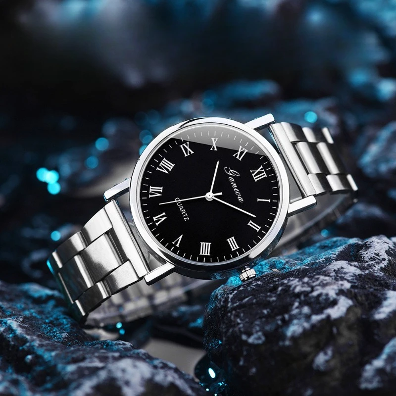 

Мужские часы, повседневные мужские кварцевые часы с серебряным ремешком из сплава